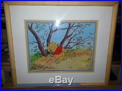 Disney Winnie The Pooh Original Production Cel With Production Overlay
