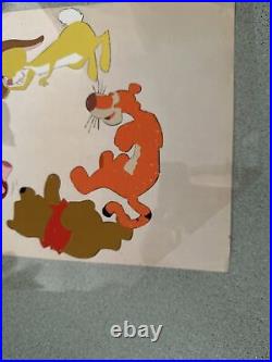 Disney Winnie the Pooh Original Production Cel Piglet Tigger Rabbit Roo