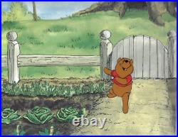 Disney Winnie the Pooh Original Production Cel with Matching Drawing