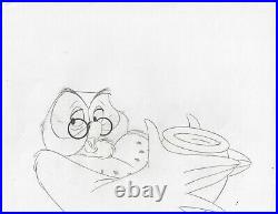 Disney Winnie the Pooh- Owl Original Production Cel with Matching Drawing