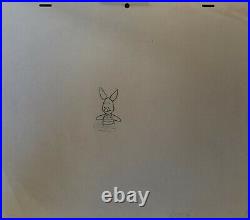 Disney Winnie the Pooh- Piglet Original Production Cel with Matching Drawing