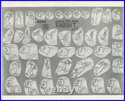 Disney Winnie the Pooh Rabbit Original Stat Model Sheet-1966