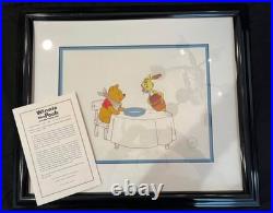 Disney Winnie the Pooh and the honey tree Limited Animation Cel Rare With Cer