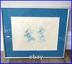 Disney World Parks Mickey & Minnie Mouse Original Production Drawing Framed
