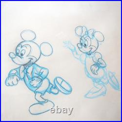 Disney World Parks Mickey & Minnie Mouse Original Production Drawing Framed