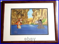 Disney cel Tigger hand paint production signed Jim Cummings New Frame