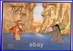 Disney cel Tigger hand paint production signed Jim Cummings New Frame