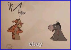 Disney cel Tigger hand paint production signed Jim Cummings New Frame
