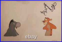 Disney cel Tigger hand paint production signed Jim Cummings New Frame