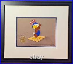 Disney production Cel SAM OLYMPIC EAGLE 1984 Peter Ueberroth Signed New Frame