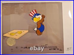 Disney production Cel SAM OLYMPIC EAGLE 1984 Peter Ueberroth Signed New Frame