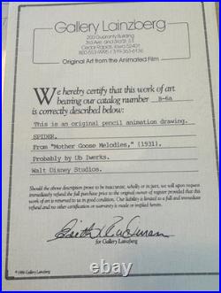 Disney production cell 1931 Mother Goose