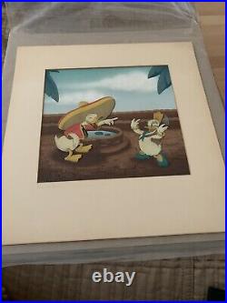 Disney's Don Donald Donald Duck and Donna Duck Production Cel Courvoisier Setup