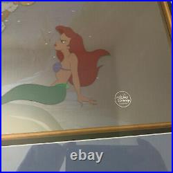 Disney's Little Mermaid Ariel & Ursula with the Trident Production cel