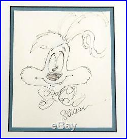 Disney's Roger Rabbit Production Cel Rollercoaster Rabbit with signed drawing
