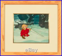 Disney's Sword In The Stone Original Production Cel Of Wart Pulling The Sword