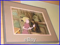 Disney's Sword in the Stone Production cel of Wart + Archimedes - 1963