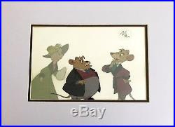 Disney's THE GREAT MOUSE DETECTIVE PRODUCTION CEL Basil, Dawson & Kitty
