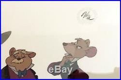 Disney's THE GREAT MOUSE DETECTIVE PRODUCTION CEL Basil, Dawson & Kitty