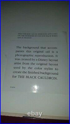 Disney's The Black Cauldron The Horned King Production Cel