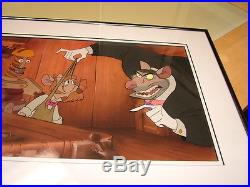 Disney's The Great Mouse Detective Production cel Ratigan + Flaversham 1986