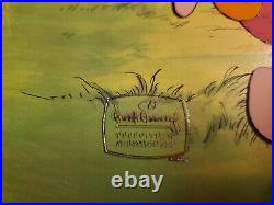 Disney's Winnie The Pooh Hand Painted Cel Production Cell Art Coa