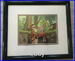 Disney's Winnie The Pooh Tv Original Production Cel-tiger And Piglet (framed)