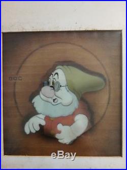 Doc Vintage Walt Disney Courvoisier Production Cel Snow White & 7 Dwarfs 1937