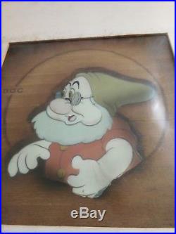 Doc Vintage Walt Disney Courvoisier Production Cel Snow White & 7 Dwarfs 1937