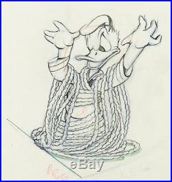 Donald Duck 1940 KEY Production Animation Cel Drawing Disney Put Put Troubles