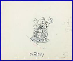 Donald Duck 1940 KEY Production Animation Cel Drawing Disney Put Put Troubles