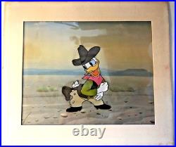Donald Duck Cowboy cel celluloid original production Disney Art Corner