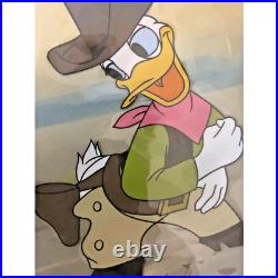 Donald Duck Cowboy cel celluloid original production Disney Art Corner