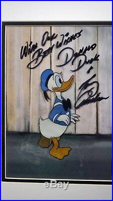Donald Duck Disney Art Corner Production Cel Autographed Tony Anselmo