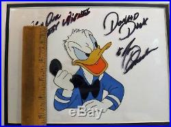 Donald Duck Disney Art Corner Production Cel Signed Tony Anselmo 1950s Angry