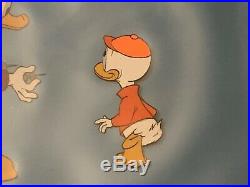 Donald Duck & Huey cel original drawing Walt Disney Production hand painted