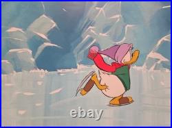 Donald Duck Ice Skating Animation Cell
