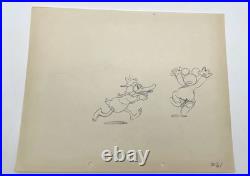 Donald Duck Long-bill + Mickey Production Drawing Walt Disney 1935 Cel Original