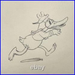 Donald Duck Long-bill + Mickey Production Drawing Walt Disney 1935 Cel Original