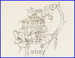 Donald Duck Production Animation Cel Drawing Disney Hockey Champ 1939 138