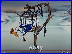 Donald Duck Production Animation Cel Drawing Disney Hockey Champ 1939 145