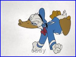 Donald Duck Production Cel Vintage Animation Disney Art Original