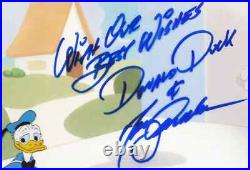 Donald Duck cel Disney original production Hand signed Voice Tony Anselmo