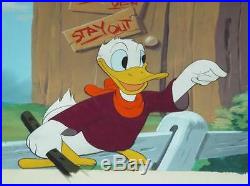 Donald Duck original late 1940's Original production cel & background Disney