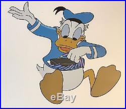 Donald Duck's Birthday Party Production Cel & Drawing Disney 2-Panel