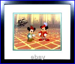 Double Mickey Original Disney Production Cel Prince Pauper Signed Bret Iwan