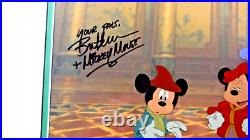 Double Mickey Original Disney Production Cel Prince Pauper Signed Bret Iwan