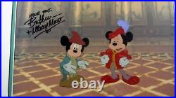 Double Mickey Original Disney Production Cel Prince Pauper Signed Bret Iwan