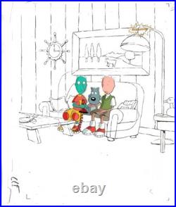 Doug Funnie Original 90s Production Animation Cel Nickelodeon Porkchop Skeeter