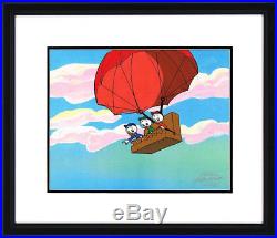 Duck Tales Huey Dewey and Louie in Hot Air Couch Balloon Production Cel Disney